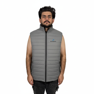 Chaleco Acolchado de Invierno sin Mangas con Capucha, Brillante, Cómodo, 100% Poliéster, Nuevo, al por Mayor, para Hombre - Product Image 1