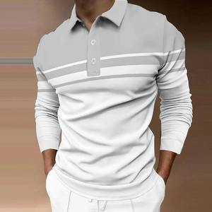 Malla de algodón transpirable Sensación suave Ajuste clásico Cuello de polo acanalado Tapeta de tres botones Piqué Algodón Poloshirts Camiseta de golf - Product Image 4