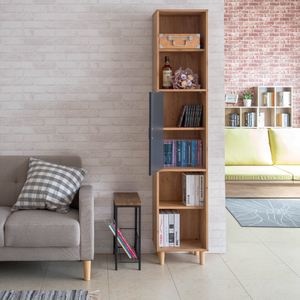 Estantería alta de 5 niveles de nuevo diseño con estantería de almacenamiento de exhibición de 1 puerta - Product Image 2