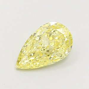 Diamante Cultivado en Laboratorio, Corte Pera, 1ct, VS1, Color Amarillo Intenso - Product Image 1