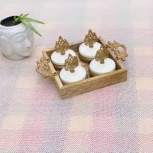 Lot de 2 pots de fruits secs en résine de conception antique faite à la main de qualité supérieure avec des matériaux et une qualité extra optimale à de très bons tarifs - Product Image 3