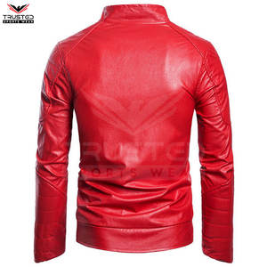 แจ็กเก็ตหนังขี่มอเตอร์ไซค์สำหรับผู้ชายแจ็กเก็ตหนังมอเตอร์ไซด์สำหรับแข่งมอเตอร์ไซค์สไตล์ใหม่ - Product Image 4