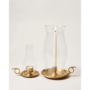 Set Of 2 Brass And Glass Hurricanes <b>Candle</b> <b>Holder</b> Perfect For Home Wedding Decoration Family Gathering <b>Candle</b> <b>Holder</b> - Product Image 5