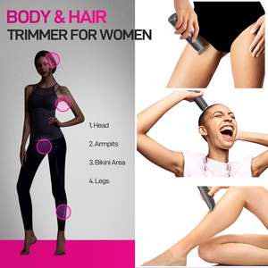 Recortadora de Pelo Recargable para Mujer, Uso en Seco y Húmedo, con Base de Carga Vertical, Recortadora de Bikini, Depiladora Corporal - Product Image 4