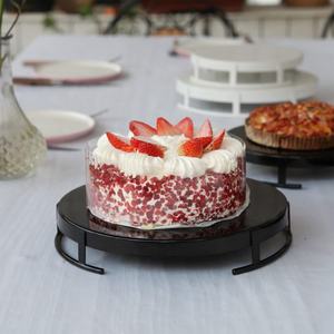 Supports à gâteaux métalliques dorés multitâches structurés au sol Présentoir à gâteaux de mariage et d'anniversaire de meilleure qualité - Product Image 5