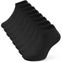 Easetoe 8 paires de chaussettes courtes pour hommes, 80 % coton à fibres longues, imprimé uni, antidérapantes, pour la course et le sport, respirantes et absorbant l'humidité
