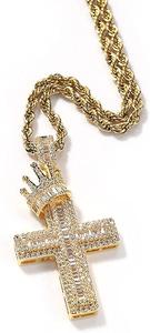 Pendentif unisexe fin en argent 925 personnalisé Croix Baguette Design Diamant Moissanite Hip Hop Street Fashion Artiste personnalisé - Product Image 2