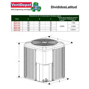 Condizionatore d'aria split VentDepot York, MXDVL-006, 60000BTU, 5 tonnellate - Product Image 2