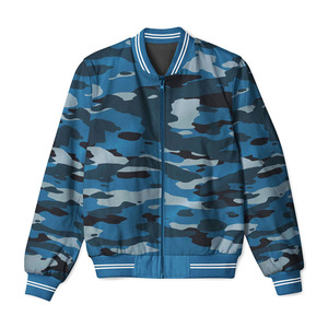 Blouson aviateur en satin de haute qualité pour hommes Design de camouflage d'affaires personnalisé avec col montant et logo avant Style coupe-vent mince - Product Image 3