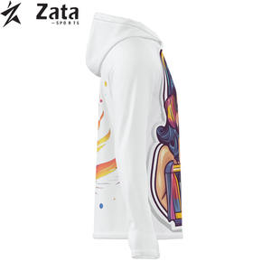 Hiver Mode Hommes Distressed Graphic Pullover Hoodie DTG Print Torn Hip Pop Custom Logo Full Size Custom Colors - Product Image 5