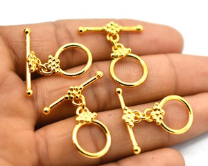 "15X25mm Oxidized Silver Bali <b>Toggle</b> Clasp for Sterling Silver & 18K Gold Jewelry B572" - Product Image 3