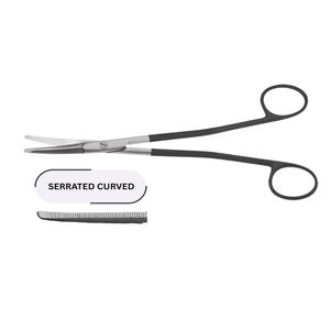 กรรไกรผ่าตัด Gorney Freeman แบบ Facelift สแตนเลสสตีล พลาสมา ดำ 19 ซม. ใบมีดหยักโค้ง ใช้ซ้ำได้ สำหรับศัลยกรรมพลาสติก - Product Image 2