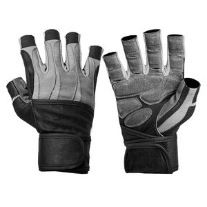 Guantes de fitness de medio Dedo de poliéster de neopreno ligero para hombre para levantamiento de pesas de gimnasio para entrenamiento y levantamiento de pesas - Product Image 4