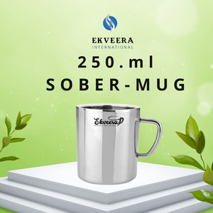 Taza de café moderna de doble pared de acero inoxidable de 250ml Diseño sobrio con aislamiento duradero - Product Image 2