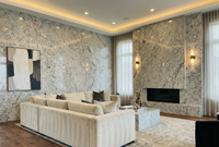 Grande dalle de granit blanc colonial poli au design moderne pour intérieur et extérieur, idéale pour salle à manger, maison, hôtel et villa