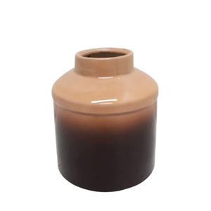 Vase à fleurs décoratif en fer, ensemble de 3 pots de fleurs de petite taille bicolore en émail de Style moderne pour Table en vrac - Product Image 1