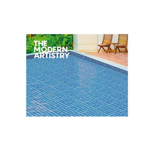 Venta de fábrica diseño moderno 300x300mm esmaltado Aqua azul porcelana hielo craquelado mosaico piscina azulejos Firebrick función - Product Image 2
