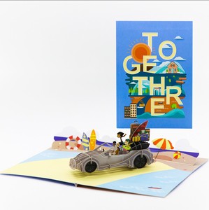 การ์ดของขวัญต้นไม้ตัดด้วยเลเซอร์งานหัตถกรรมกระดาษที่มีสีสันพร้อมโลโก้การ์ดอวยพรป๊อป3D 3D ตามต้องการ - Product Image 1