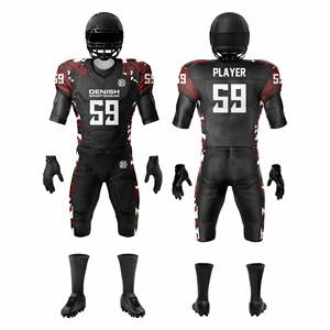 Conjunto personalizado de equipo de fútbol americano para entrenamiento juvenil, nuevo diseño, aparejos de sublimación, sarga, poliéster, Jersey, pantalones, conjunto de uniforme impreso - Product Image 1