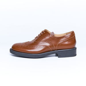 Classic <strong>Brown</strong> Oxford <strong>Brogue</strong> <strong>Women's</strong> Leather Dress Shoes Designer Formal Business Shoes Breathable and Stylish-Wholesale - Product Image 1
