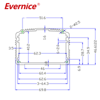 Boîtier en aluminium anodisé pour usinage CNC Boîtier d'instrument électronique en métal Boîte de jonction Boîtier PCB