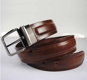 Hebilla de Acero para Hombre, de Cuero Sólido, 3.5cm de Ancho, Acabado Elegante, Hebilla de Pasador, Longitud Ajustable, Accesorio para Atuendos Formales y de Oficina - Product Image 1