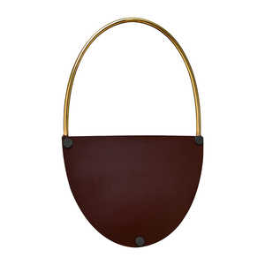 Porte-plantes mural moderne en métal thermolaqué avec poignée dorée, suspendu, pour intérieur et extérieur, décoratif, style américain - Product Image 4