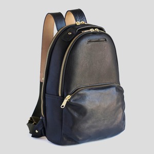 Sac à dos pour ordinateur portable en cuir noir unisexe avec fermeture à glissière, écologique et résistant à l'eau, grande capacité, style vintage, sac de voyage - Product Image 6
