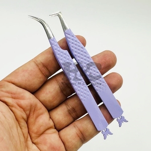 Pince à cils Pince papillon durable pour extension de cils Pince à épiler pointue en acier inoxydable Logo en acier inoxydable vison - Product Image 1