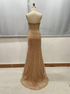 Vestidos <span class=keywords><strong>de</strong></span> Noche Largos sin Mangas con Corte en A en <span class=keywords><strong>Oro</strong></span> Rosa, Vestidos <span class=keywords><strong>de</strong></span> Fiesta y Graduación para Mujer 2026 - Product Image 5