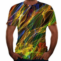 Camiseta de manga corta con estampado 3D informal de verano divertido para hombre, camisetas gráficas con efecto de sublimación