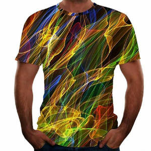 <b>Men's</b> <b>Funny</b> Summer Casual 3D Printed Short Sleeve <b>T</b>-<b>Shirt</b> Graphic Tops with Sublimation Effect - Product Image 2