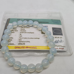 Opalite <b>Bracelet</b> Polished Bead Crystal <b>Bracelet</b> Synthetic Opal Stone Stretch <b>Bracelet</b> Fashion Jewelry Gift - Product Image 5