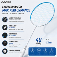Raquette de badminton professionnelle 4U en fibre de carbone 1573, 32 lbs, haute tension, haute qualité, légère, puissante, pour l'attaque élite