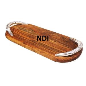 Équipement pour service de traiteur de cuisine Style unique Plateau décoratif en métal doré et verre de qualité supérieure - Product Image 2