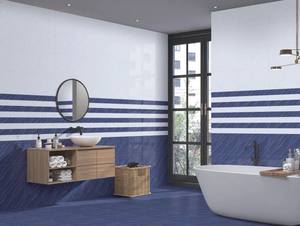 Orientbell Céramique 300X450 SBG Azul LT Streak Dusk Glossy Finish Carreaux pour Salle de Bain Cuisine Dosseret Toilette Mur Carrelages de Sol - Product Image 2