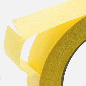 กระดาษกาวทำจากเครปกันน้ำลอกง่ายสีเหลืองอ่อนติดรถยนต์สติกเกอร์ติดกาวด้านเดียวร้อน - Product Image 1