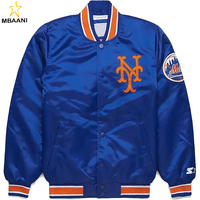 Veste en satin New York pour homme, veste bomber de baseball, légère, style rétro, vêtements d'extérieur