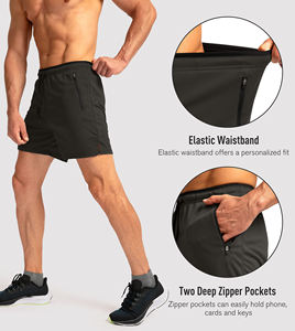 Pantalones Cortos Deportivos Personalizados para Hombre, de Malla, Secado Rápido, Transpirables, de Poliéster/Algodón, para Entrenamiento, Correr, Diseño Sólido, Sublimación Personalizada - Product Image 4