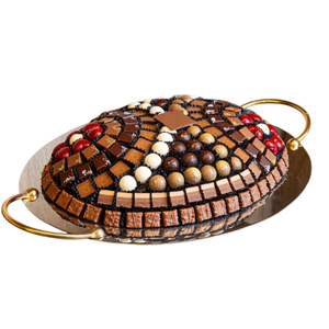 Exclusive Quality Silver Metal Tray <b>Fancy</b> Designer Round <b>Chocolate</b> Serving Tray For Special Occasions Home Hotel Supplies - Product Image 2