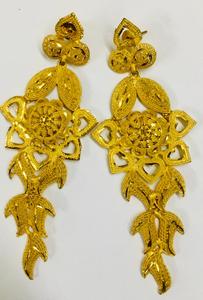 Bijoux en plaqué or 18 carats faits à la main de style vintage européen amérique boucles d'oreilles pour femmes zircon pierre principale perle terne pour cadeau - Product Image 2