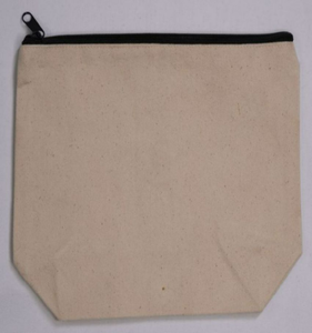 Vente chaude Écologique Petite Taille Mode Voyage Cosmétique Sac 100% Coton Toile Logo Personnalisé Imprimé Zipper Maquillage Sac Cadeau - Product Image 1