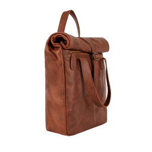 Genuine Leather Business Outdoor Travel Roll Top <b>Backpack</b> Handmade Rolling <b>Laptop</b> College Traveling Book Bag <b>for</b> Men <b>Women</b> - Product Image 5