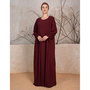 Meilleures ventes 2025 Abaya Designs Premium Polyester manches réglables robes modestes Abaya femmes robe musulmane à l'approvisionnement en gros - Product Image 1