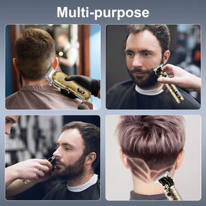 Kit de Barbier Professionnel Sans Fil pour Hommes, Tondeuse à Lame en T Rechargeable par USB, Kit de Coupe de Cheveux Réglable, pour Rasage de Barbe - Product Image 4