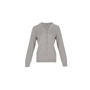 Cardigan long en tricot à col en V boutonné pour l'automne et l'hiver, style décontracté - Product Image 1