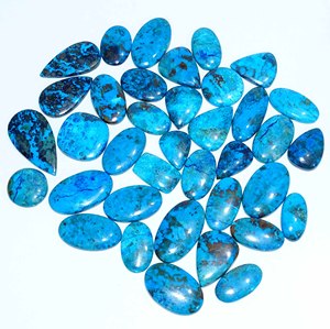 100% ธรรมชาติ shattuckite หินควอตซ์อัญมณี Cabochon หลวมราคาสำหรับทำเครื่องประดับทำรูปร่างผสมอัญมณีธรรมชาติ - Product Image 6