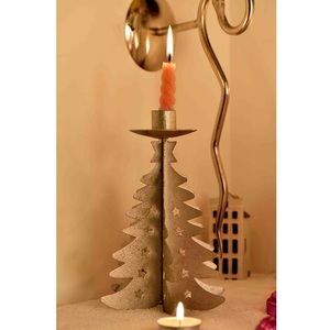Bougeoir en métal à finition antique, support de bougie pour l'éclairage et la décoration de la maison, ensemble élégant de porte-bougie décoratif - Product Image 1