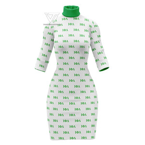 Custom Women's Knitwear Iota Phi Lambda Sorority Clothing 100% Acrylic <b>Turtle</b> <b>Neck</b> Long <b>Sweater</b> Dress Greek Paraphernalia - Product Image 1