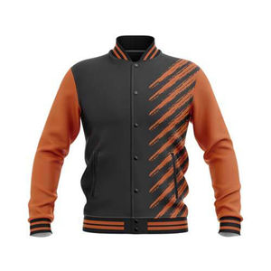 Vente en gros Veste universitaire universitaire de haute qualité pour homme, manches en cuir brodées en chenille, veste universitaire Letterman de baseball personnalisée - Product Image 1